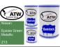 Preview: Nissan, Epicea Green Metallic, Z13: 500ml Lackdose + 500ml Klarlack + 250ml Härter - Set, von ATW Autoteile West.
